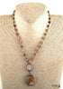 Boho Necklace, RH Amazonite, Crystal Green Natural Stone